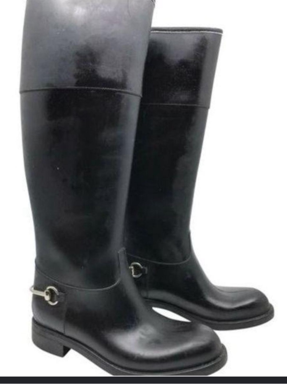 Classic Gucci  Black Knee-High Riding Boots - Women size 38